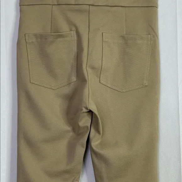 MNG Pleated Front Back Pockets Stylish Tan Dress Pants - Picture 5 of 7